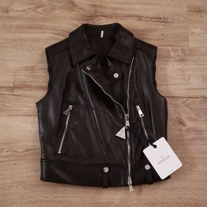 Moncler leather vest NWT